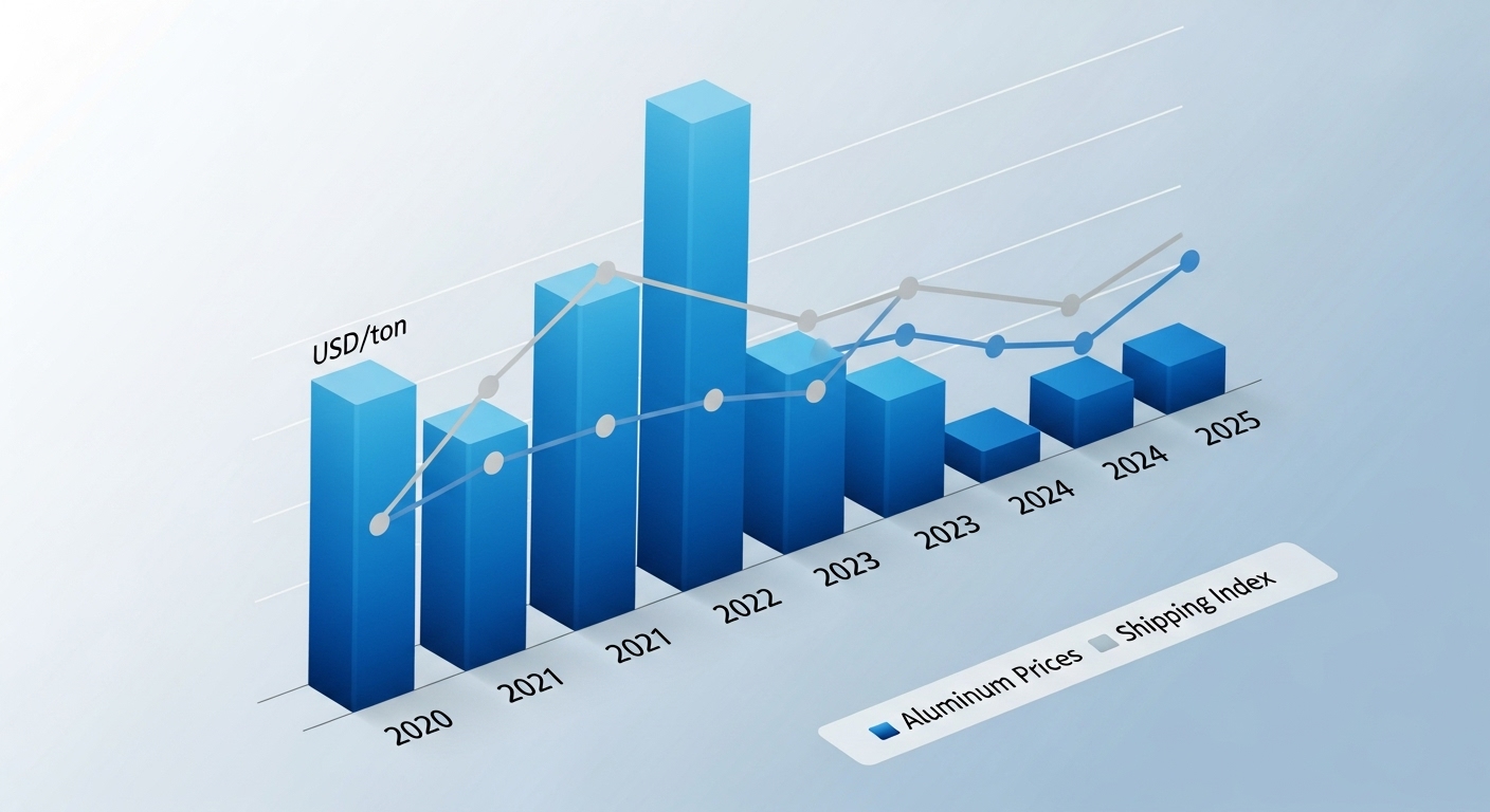 Aluminum Prices and Shipping Index Chart