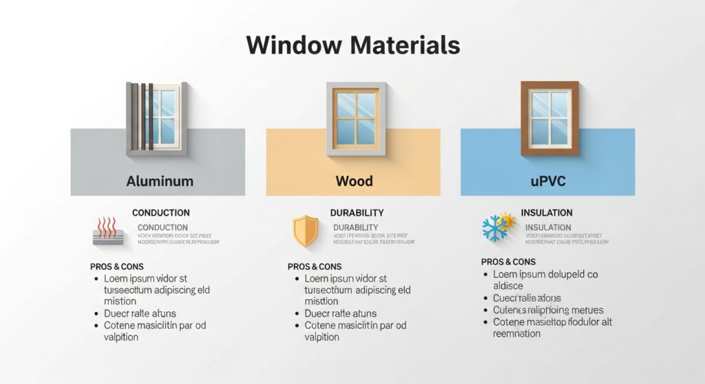 Window Material Comparison Infographic