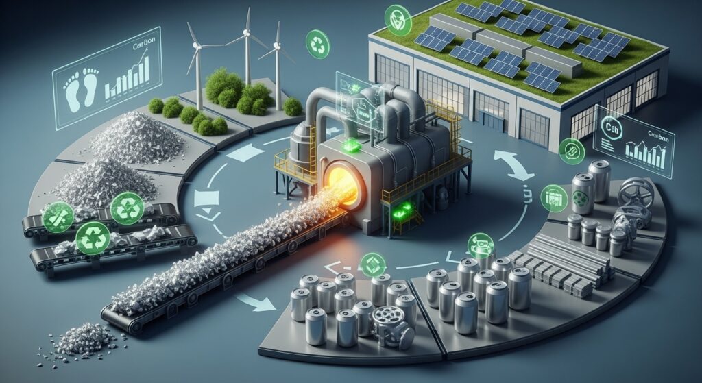 aluminum recycling loop illustration