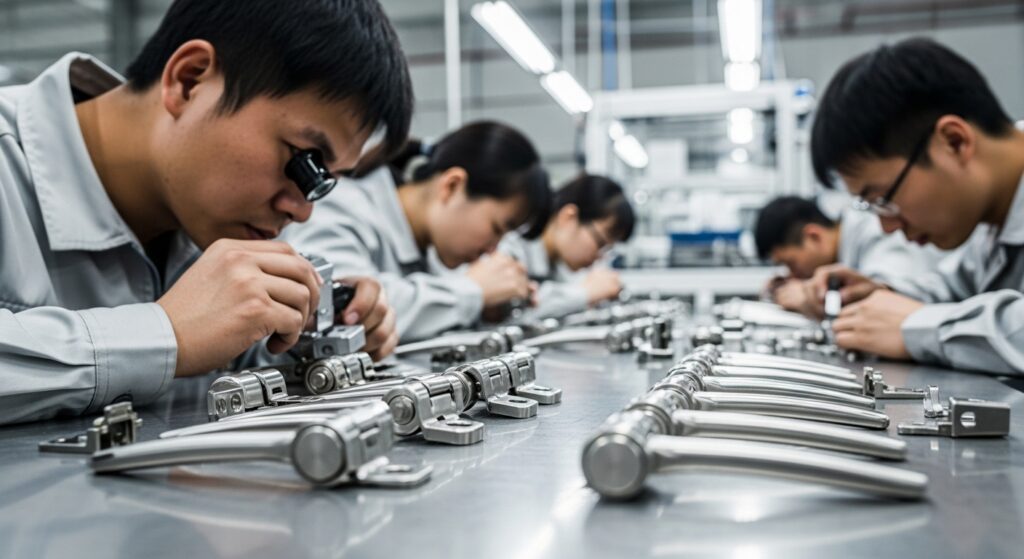 Details Buyers Often Overlook 2 aluminum window factory workers