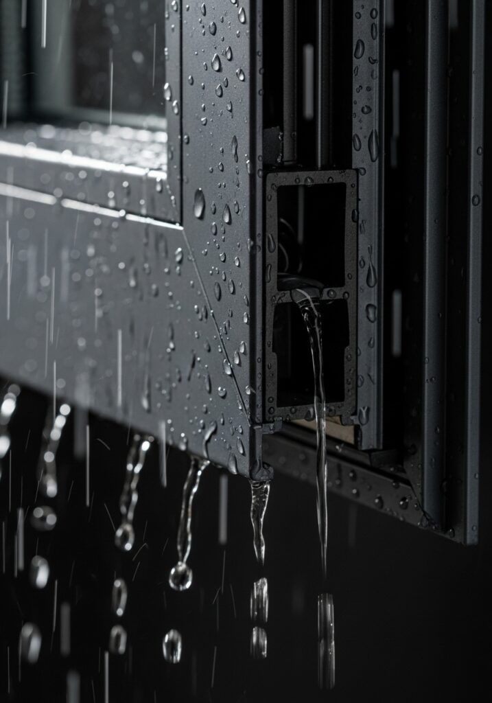 Details Buyers Often Overlook 6 aluminum window rain simulation