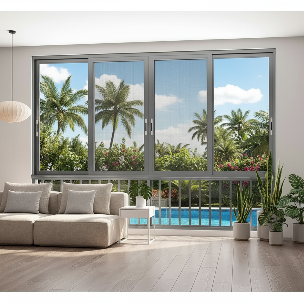 北欧风格铝合金推拉窗效果图