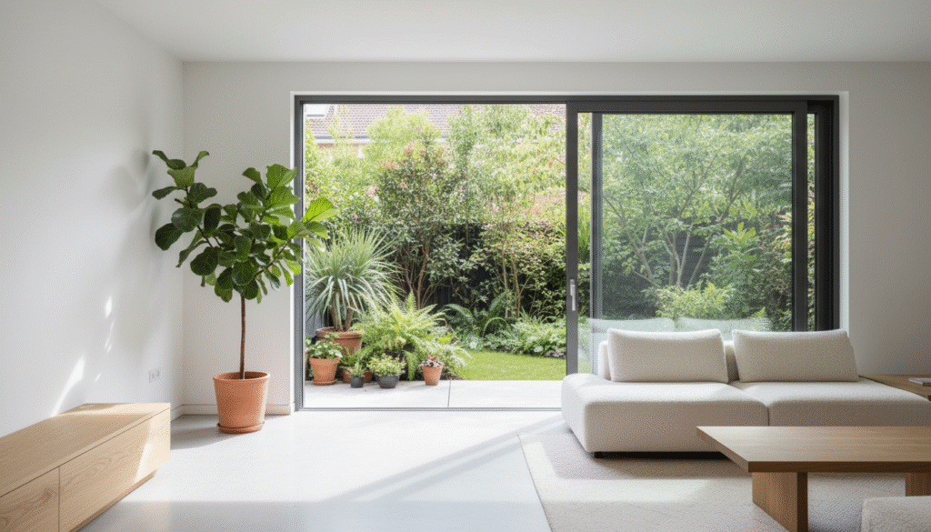 大型推拉铝窗室内视角