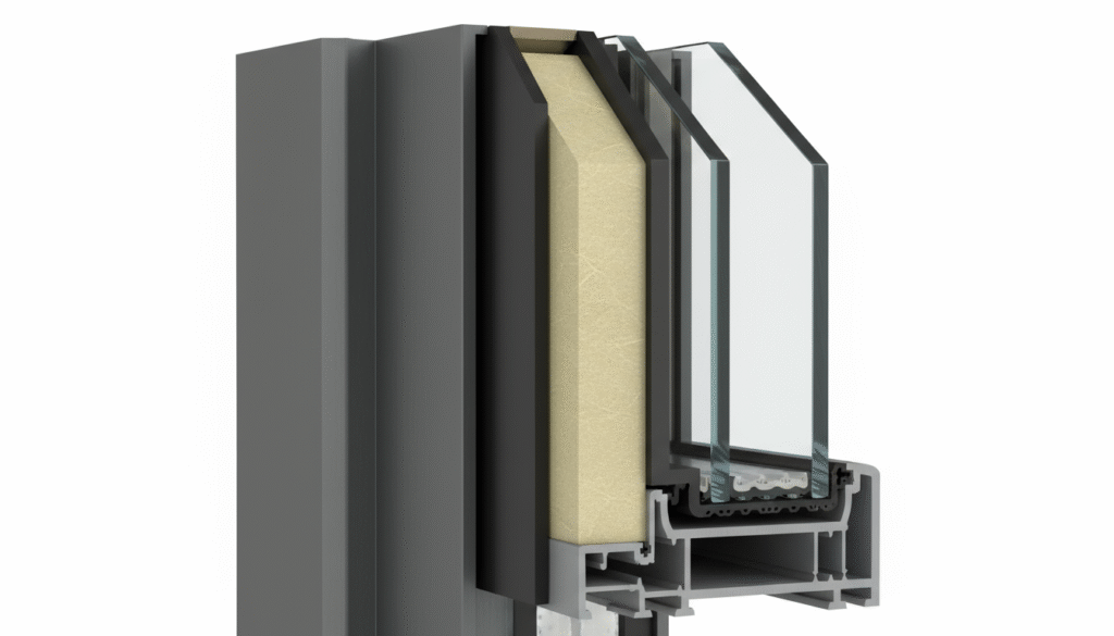 节能铝窗横截面